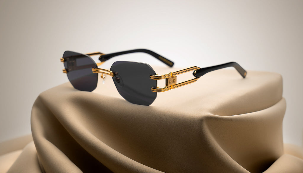 9FIVE Royals Lite Black & 24K Gold Sunglasses