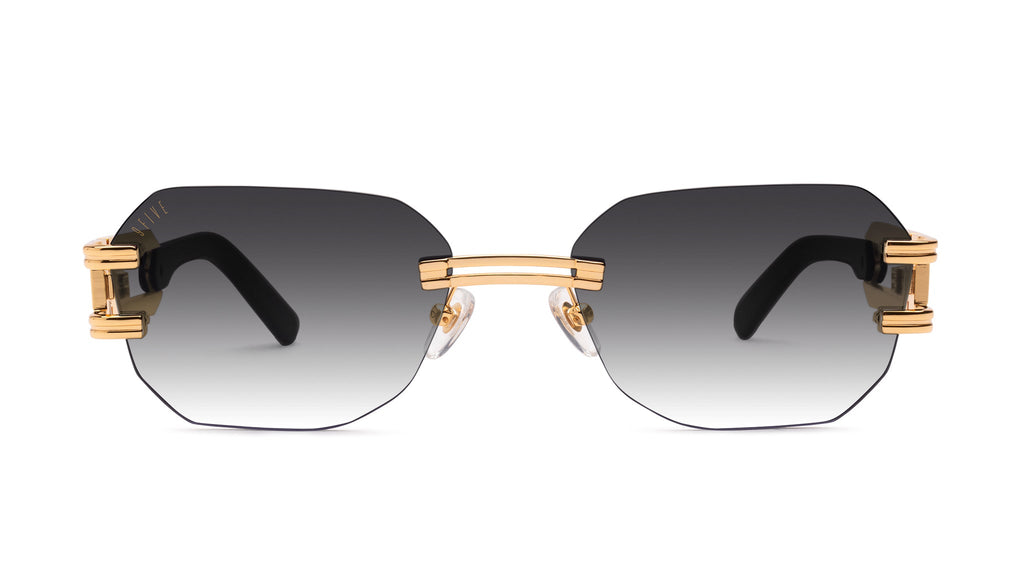 9FIVE Royals Lite Black & 24K Gold - Gradient Sunglasses