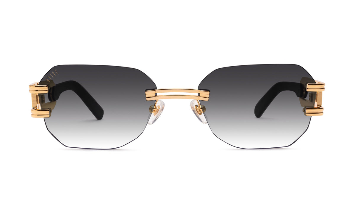 9FIVE Royals Lite Black & 24K Gold - Gradient Sunglasses