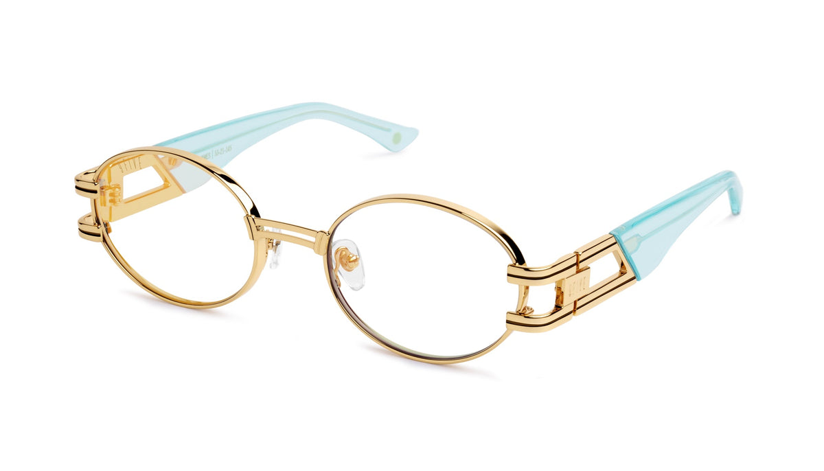 9FIVE St. James Tiffany & 24K Gold Clear Lens Glasses