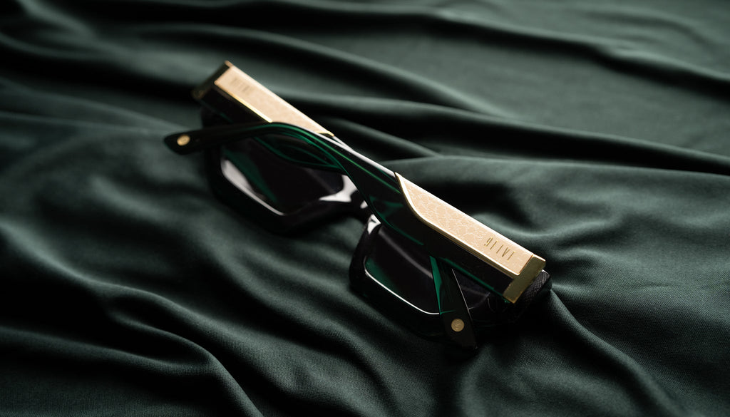9FIVE Vincent Tundra Green - Sepia Gradient Sunglasses