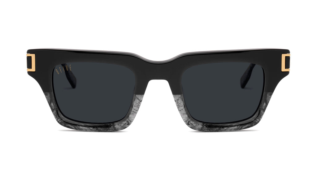9FIVE Avenue Black Marble & 24K Gold Sunglasses