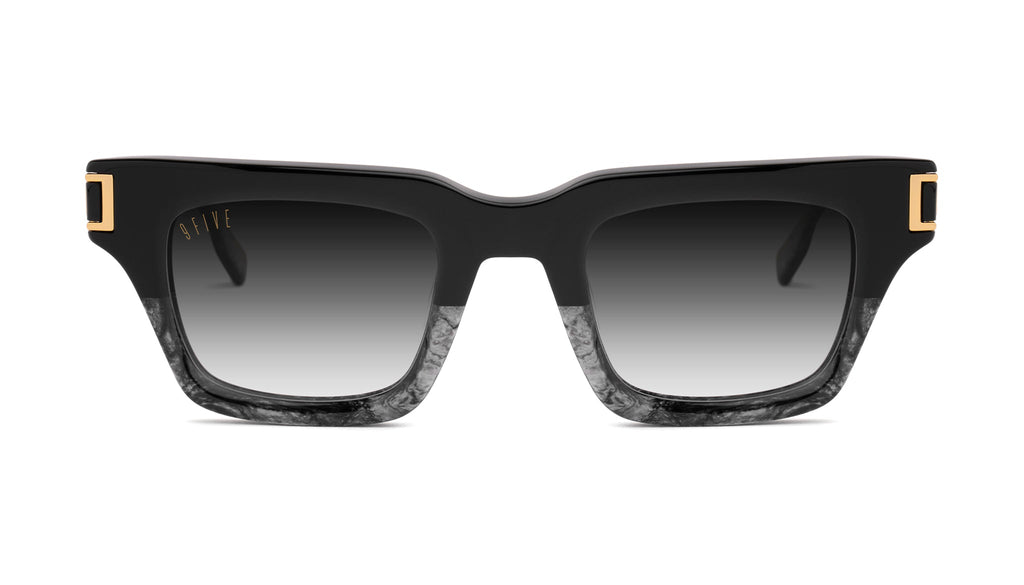 9FIVE Avenue Black Marble & 24K Gold - Gradient Sunglasses