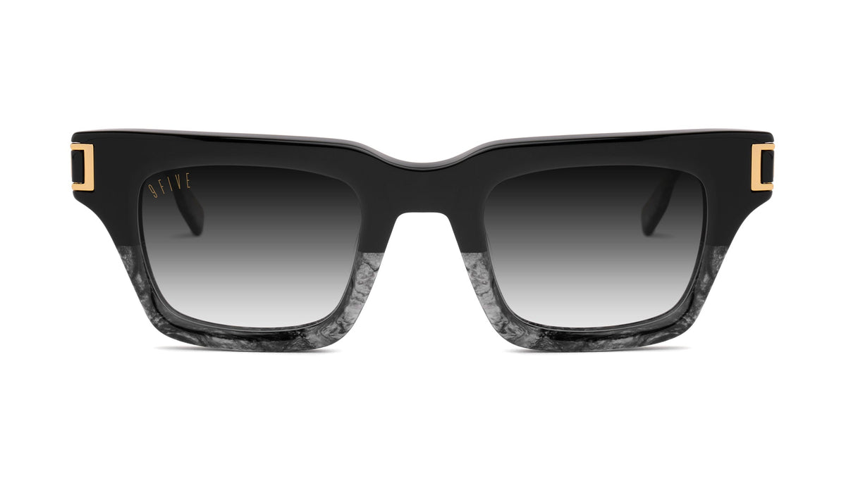 9FIVE Avenue Black Marble & 24K Gold - Gradient Sunglasses