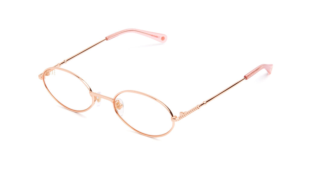 9FIVE 40 Rose Gold Clear Lens Glasses