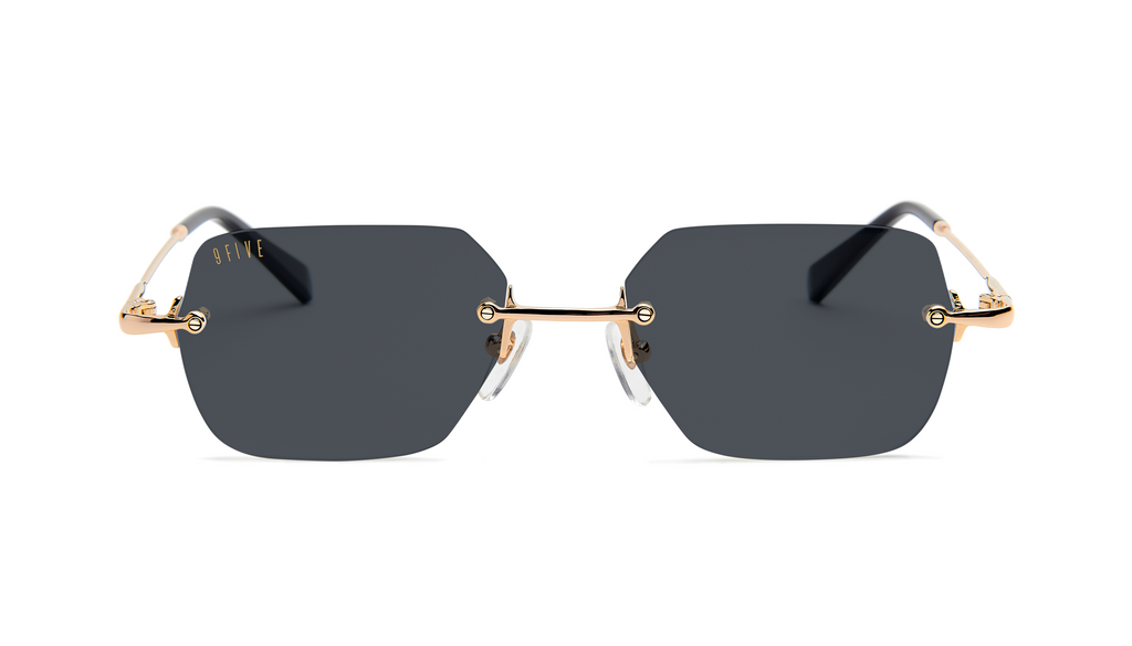 9five Clarity Black and Gold Sunglasses