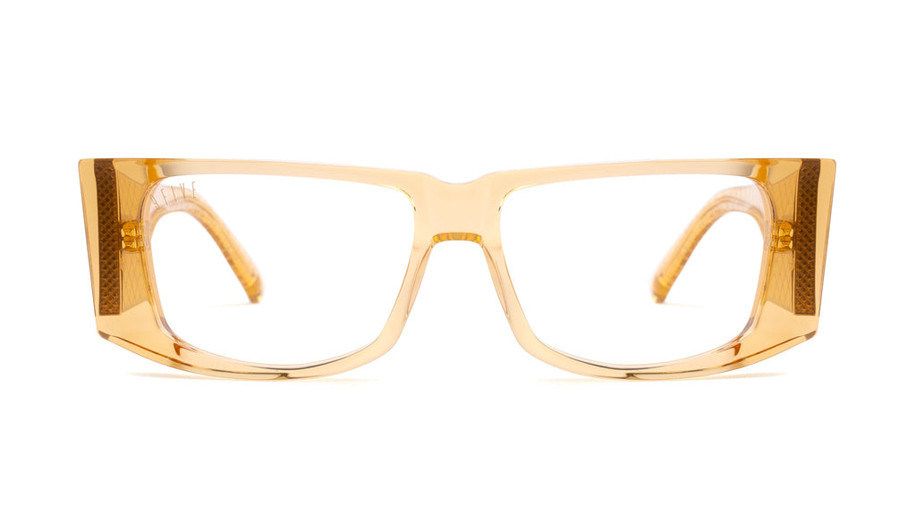 9FIVE Angelo Gold Snake Clear Lens Glasses