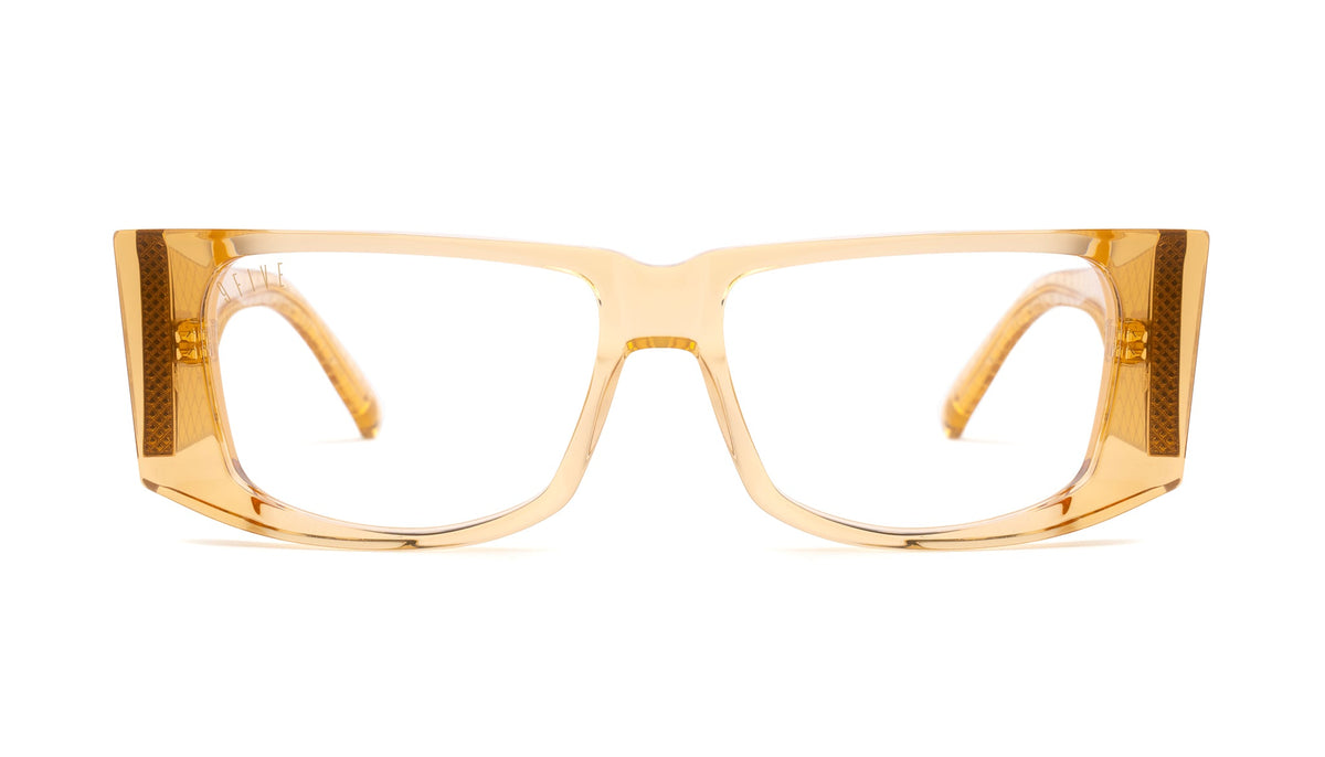 9FIVE Angelo Gold Snake Clear Lens Glasses