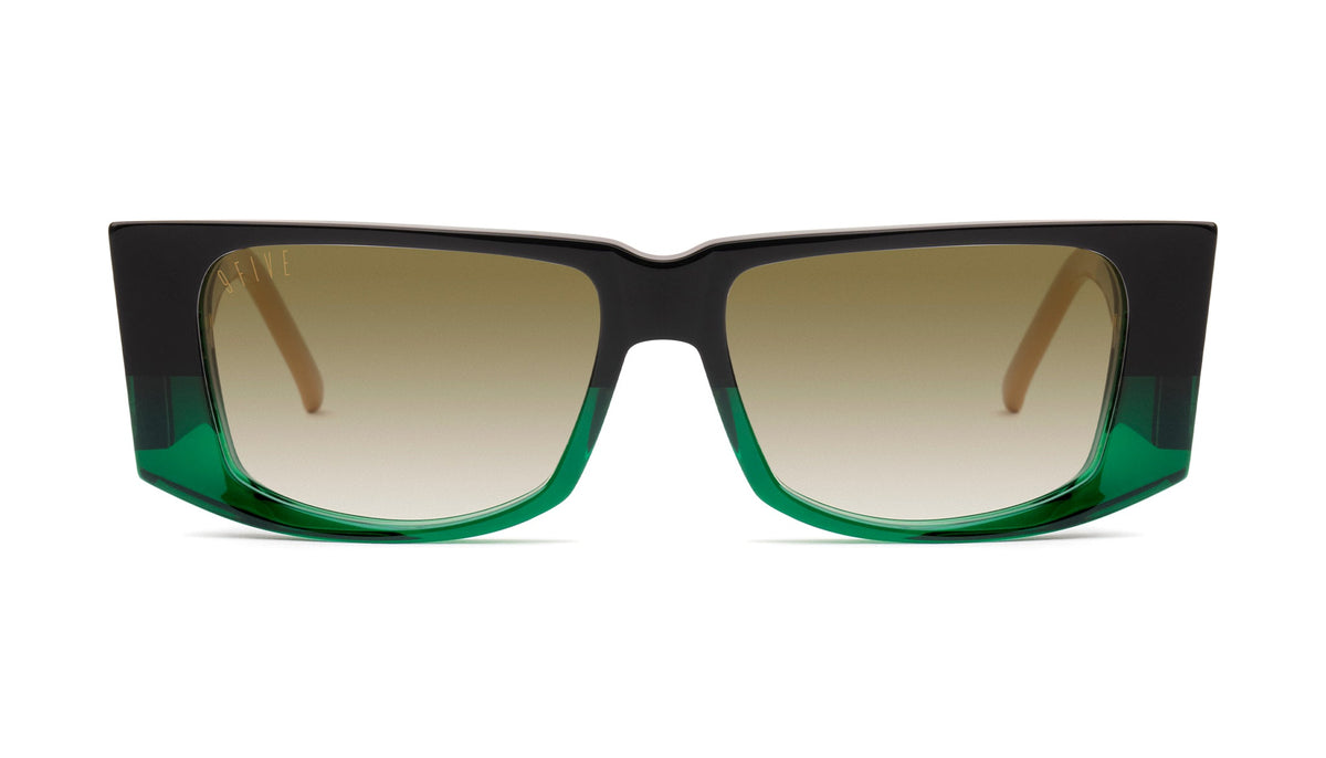 9FIVE Angelo Tundra Green - Sepia Gradient Sunglasses