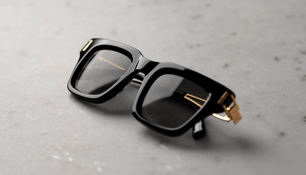 9FIVE Avenue Black & 24K Gold Sunglasses