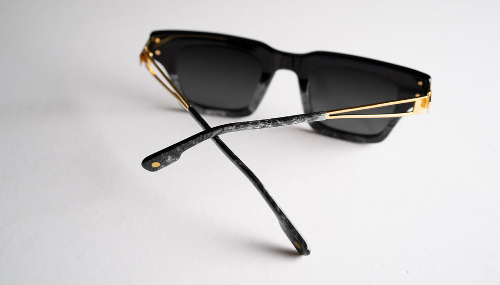 9FIVE Avenue Black Marble & 24K Gold - Gradient Sunglasses
