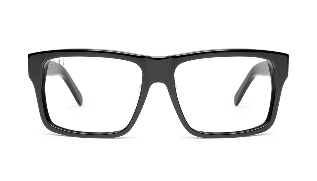 9FIVE Caps Matte Blackout Clear Lens Glasses