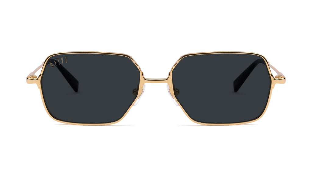 9FIVE Clarity Full Rim 24k Gold Sunglasses