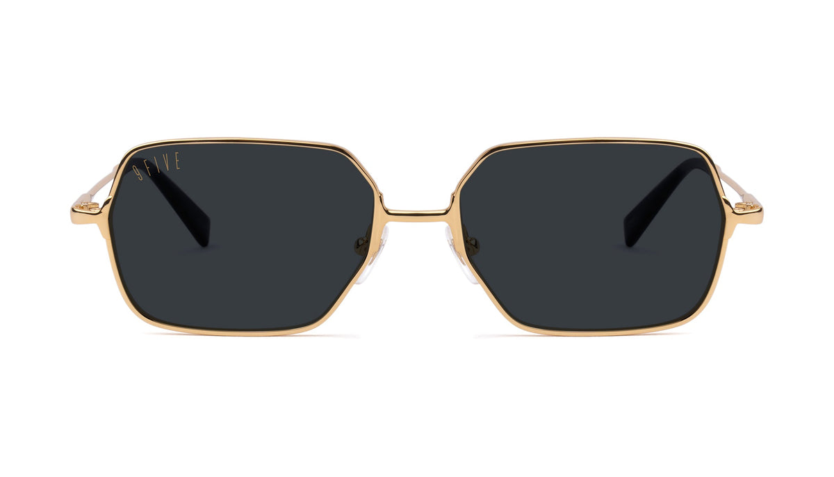 9FIVE Clarity Full Rim 24k Gold Sunglasses