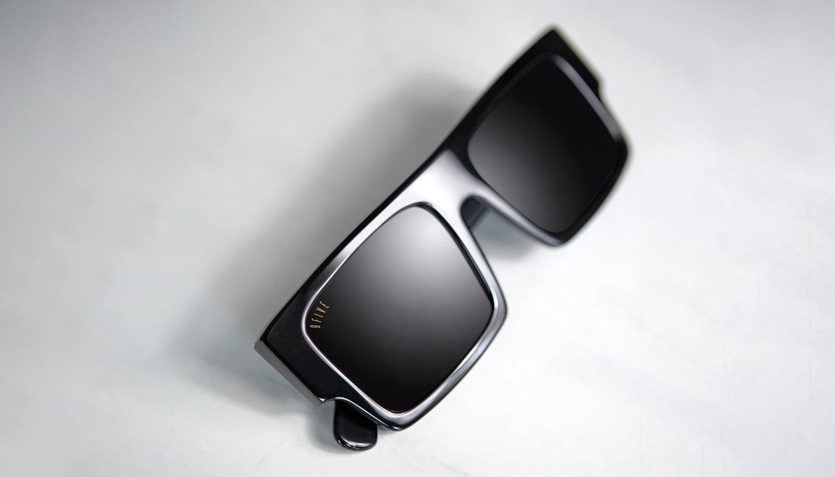 9FIVE Diego Black & 24K Gold Sunglasses