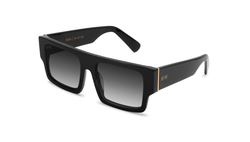 9FIVE Diego Black & 24K Gold - Gradient Sunglasses