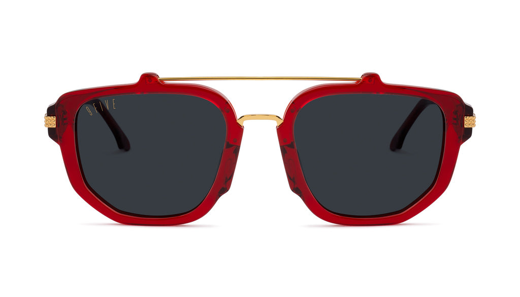 9FIVE Lawrence Ruby & 24K Gold Sunglasses