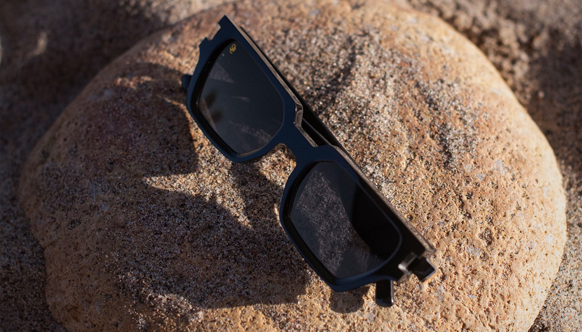 9FIVE Locks Black & 24K Gold Sunglasses