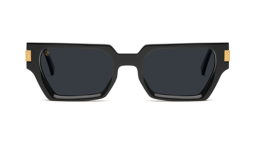 9FIVE Locks Black & 24K Gold Sunglasses