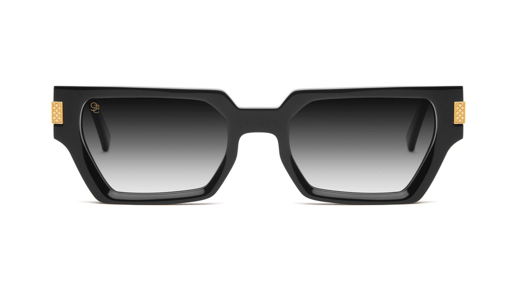 9FIVE Locks Black & 24K Gold - Gradient Sunglasses