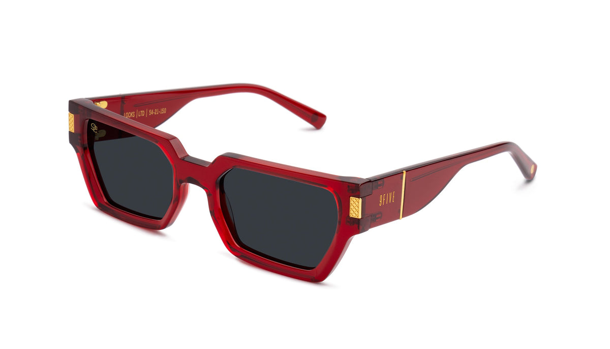 9FIVE Locks Ruby & 24K Gold Sunglasses