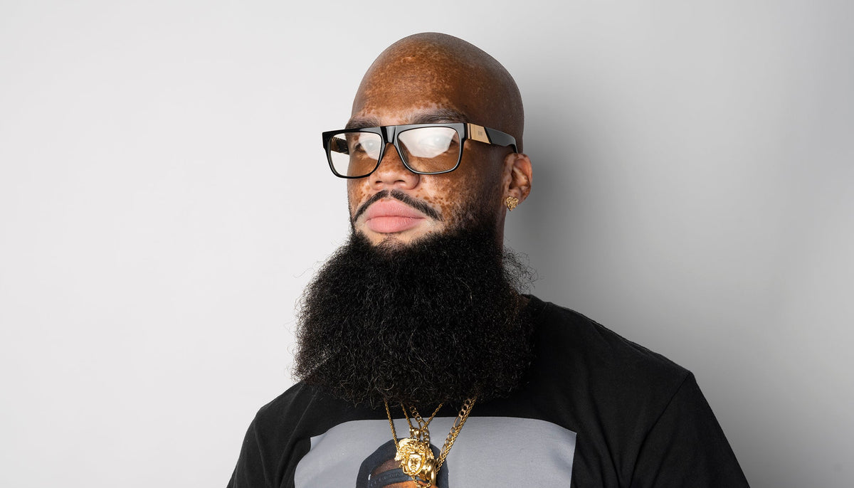 9FIVE 22 Black & 24K Gold Clear Lens Glasses