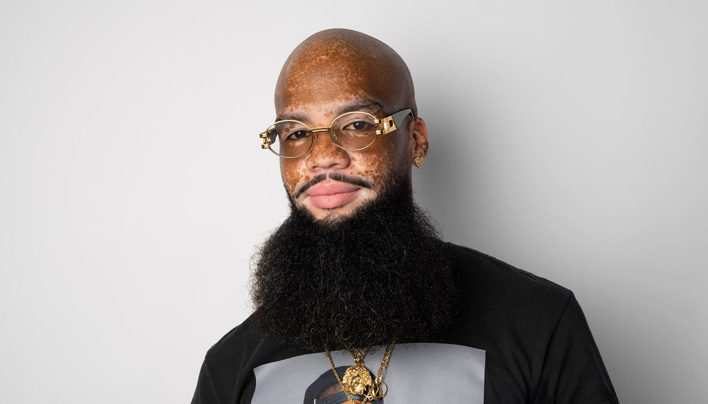 9FIVE St. James Black & 24K Gold Clear Lens Glasses