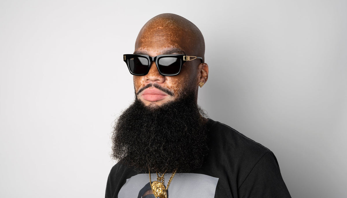 9FIVE Avenue Black & 24K Gold Sunglasses