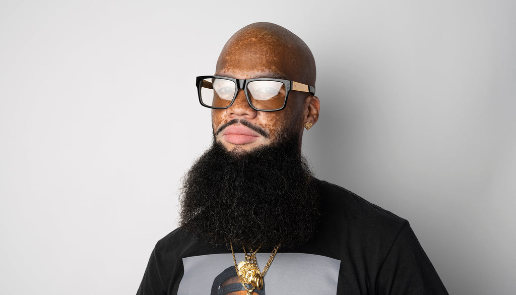 9FIVE Caps LX Black & 24K Gold Clear Lens Glasses