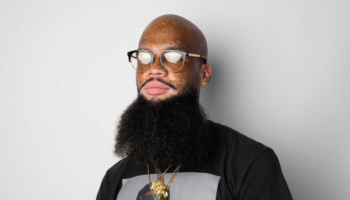 9FIVE Del Rey Black & 24K Gold Clear Lens Glasses