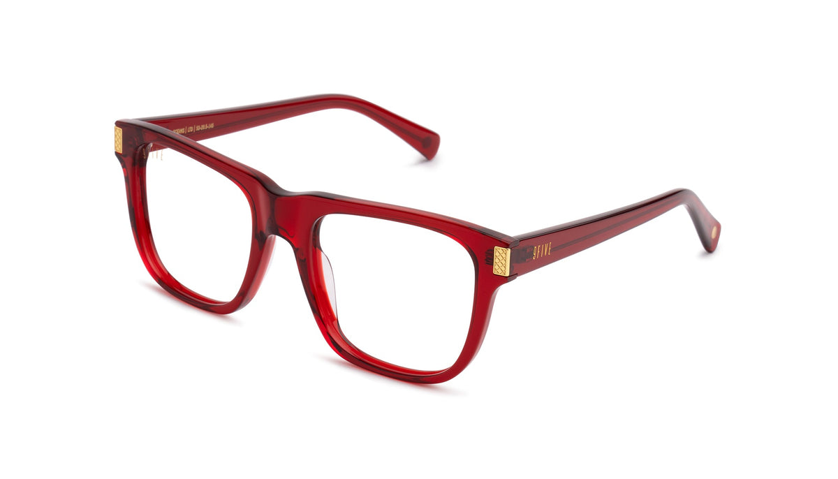 9FIVE Ocean Ruby & 24K Gold Clear Lens Glasses