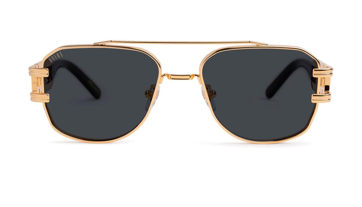 9FIVE Royals Black & 24K Gold Sunglasses