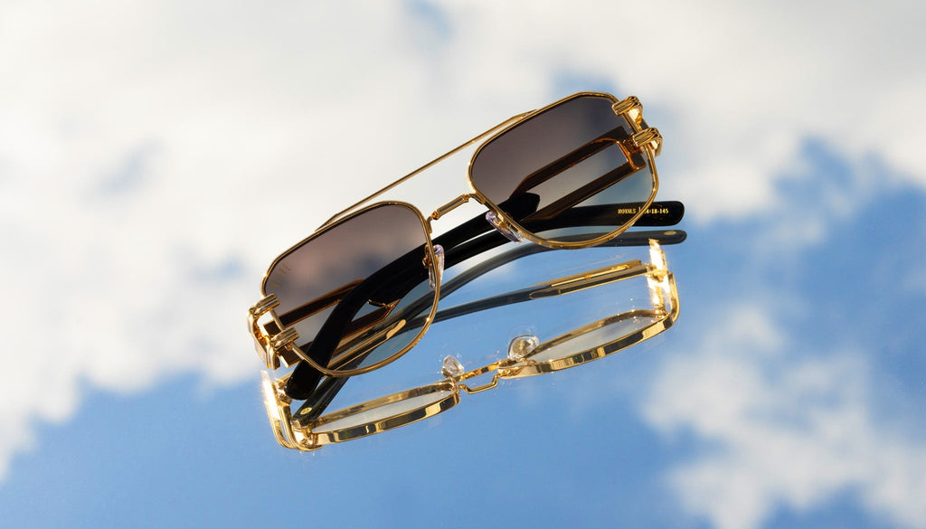 9FIVE Royals Black & 24K Gold Sunglasses