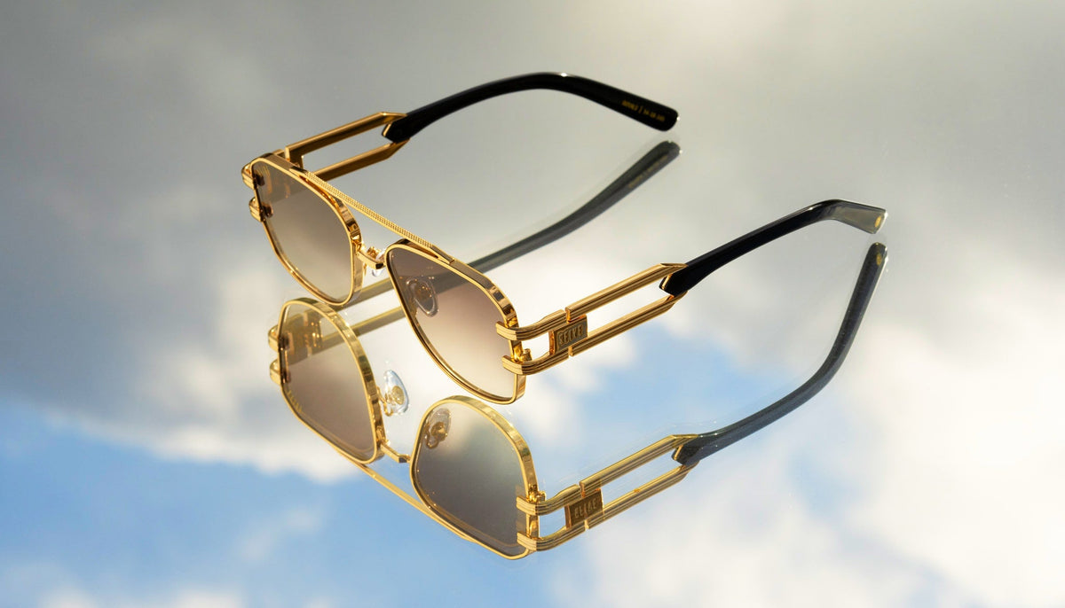 9FIVE Royals Black & 24K Gold Sunglasses