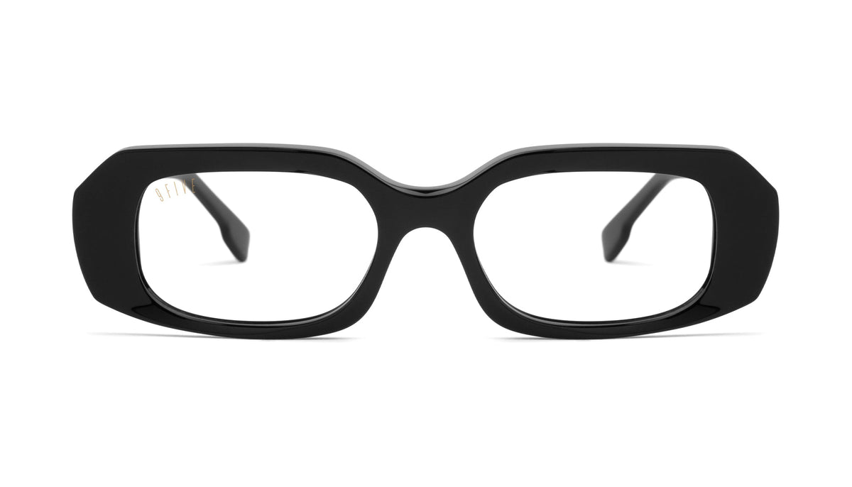 9FIVE Soma Black & 24K Gold Clear Lens Glasses