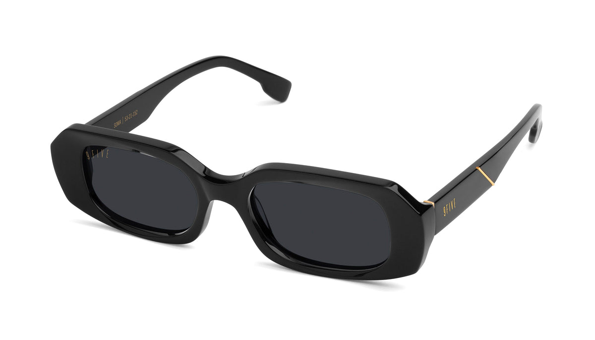 9FIVE Soma Black & 24K Gold Sunglasses