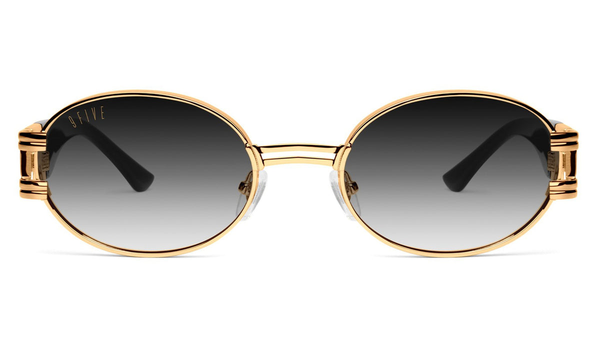 9FIVE St. James Black & 24k Gold XL - Gradient Sunglasses