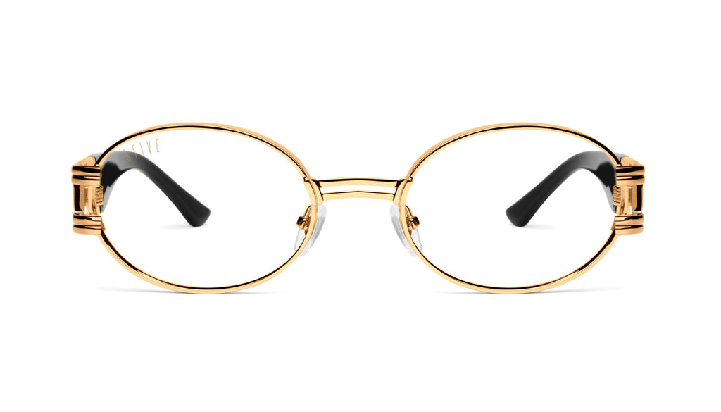 9FIVE St. James Black & 24k Gold Clear Lens Glasses9FIVE St. James Black & 24k Gold Clear Lens Glasses