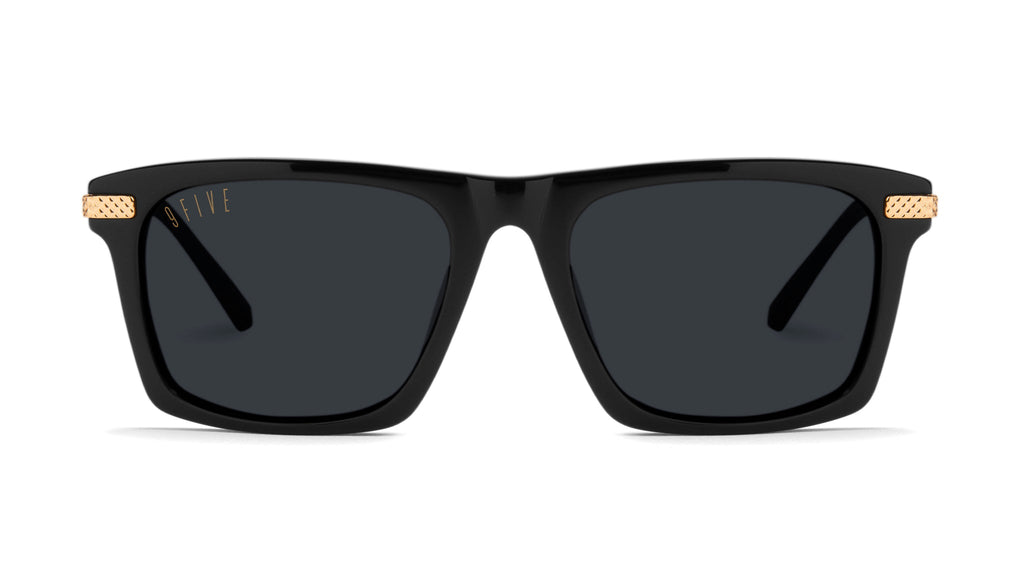 9FIVE Three Black & 24k Gold Sunglasses