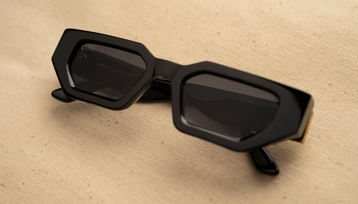 9FIVE Vincent Black & 24K Gold - Gradient Sunglasses