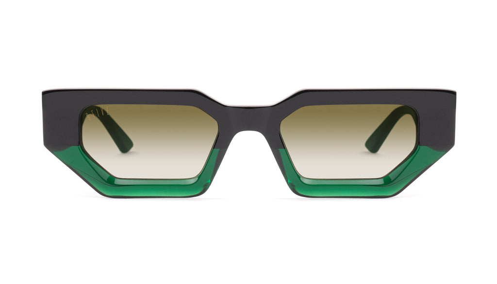 9FIVE Vincent Tundra Green - Sepia Gradient Sunglasses